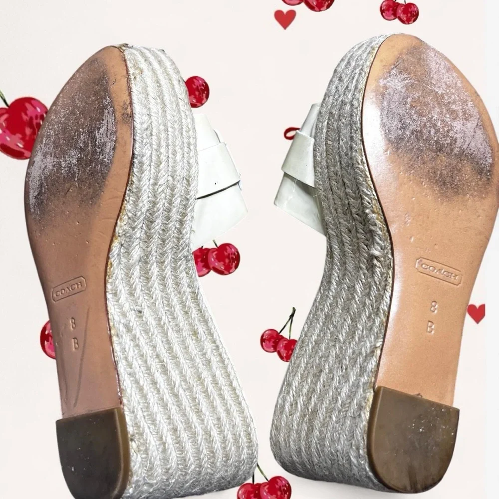 Coach Women's Beige Logo Mules - Picture 4 of 4